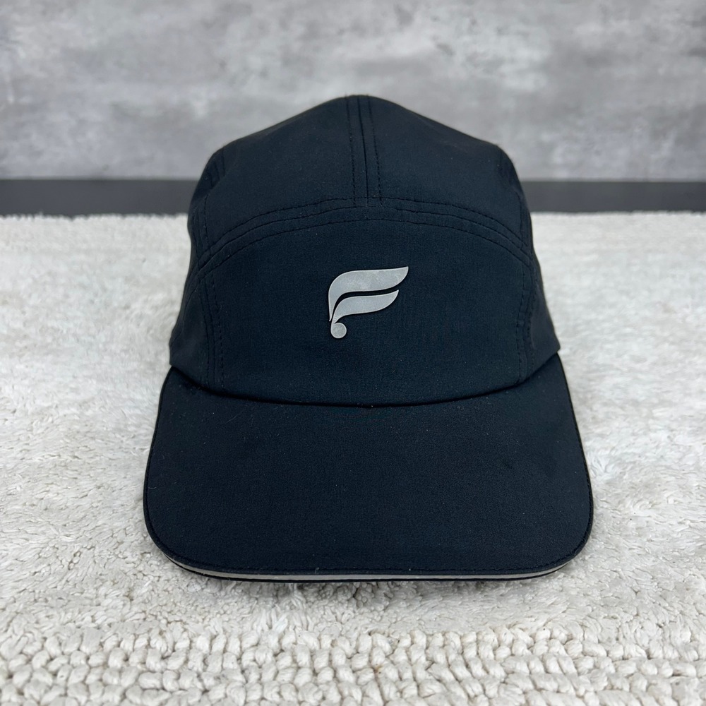 Fabletics 5 Panel Strap Back Hat OSFA Workout Running Hiking Outdoor Black